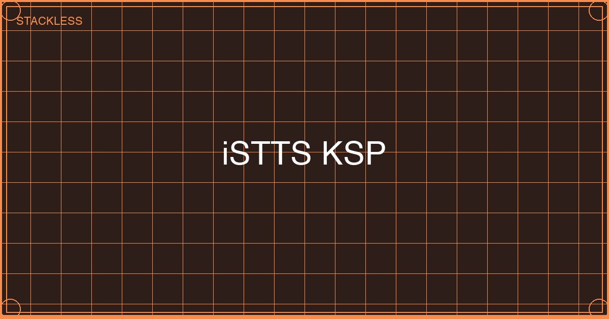 iSTTS Knowledge Sharing Program